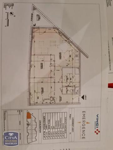 Appartement à louer 3 pièces 61.69m² Valenciennes (59300)