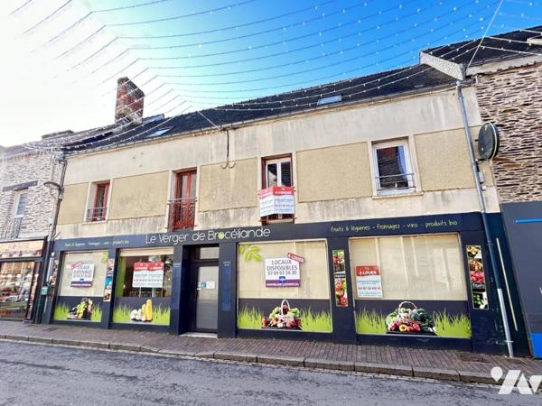 immeuble mixte professionnel et appartement à vendre à guer 56 morbihan
