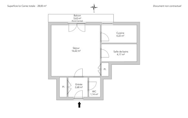 Appartement Paris 17 e - CHASSEURS / TOCQUEVILLE