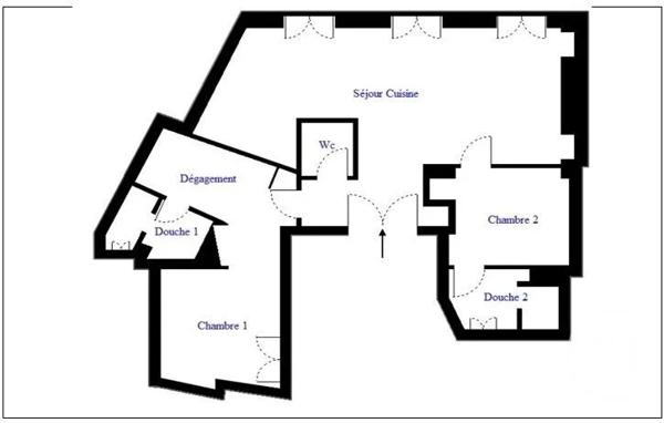 Appartement à vendre  4 pièces - 57,03 m 2   PARIS  - 75006