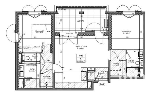 Appartement à vendre 3 pièces 63,56 m² Sarrians