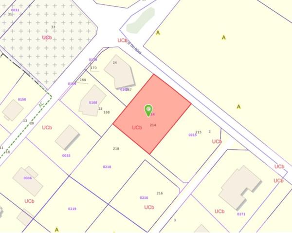 Terrain à bâtir de 1037 m²