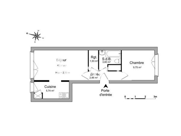 Location Appartement 2 pièces 39.99 m² - 1-3-5-7 RUE D'ANVERS Vandoeuvre-les-nancy 54500