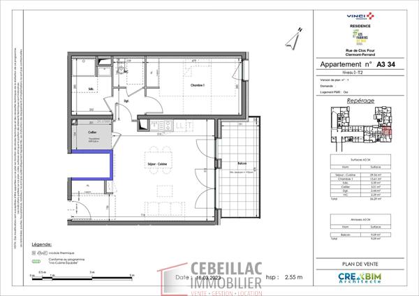 Appartement T2 Résidence 2024 - Plafonnement LLI