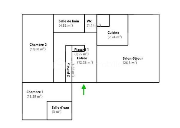 Appartement de 89 m²