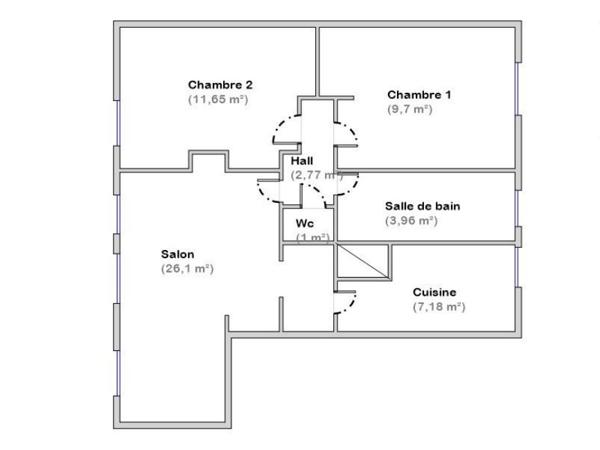 Appartement 3 pièces - 63 m²