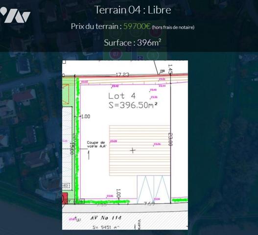 Terrain constructible sur lotissement