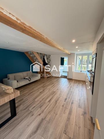 Maison en pierre 70m², terrain de 227 m², 3 chs, centre Athis Val de Rouvre