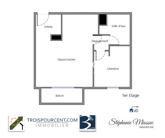 Appartement
                                                                                                                                                                                                                                                                                                                        2 pièce(s)                                                                                                                                                                                                          1 chambre(s)                                                                                                                                                                                                          40.93  m²