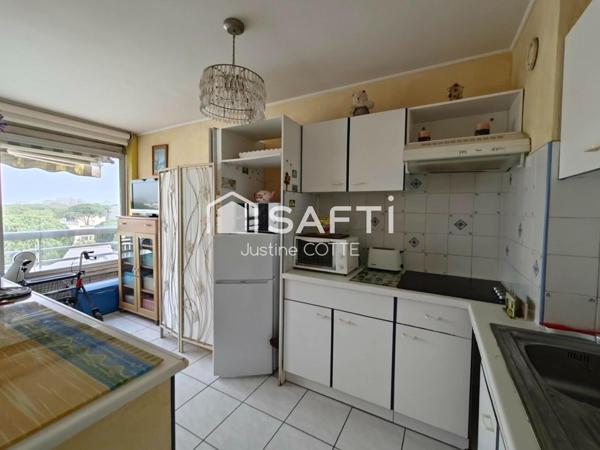 Studio vue mer, plage à 400m, charges incluses