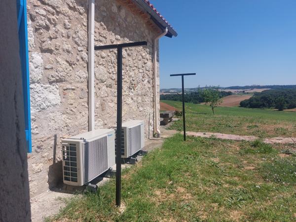 Maison de campagne T4 avec jardin et abri à Miradoux