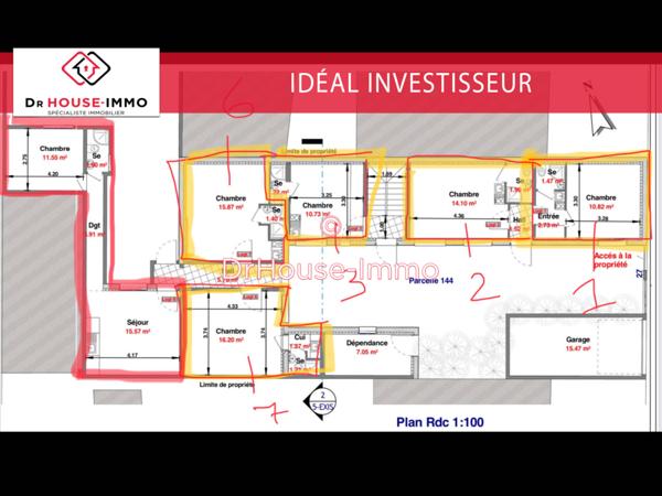 Immeuble à vendre 8 pièces de 173 m²