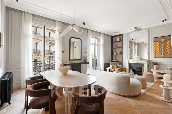 Paris 16ᵉ – Chaillot – Élégant 3 pièces  de prestige avec balcon filant