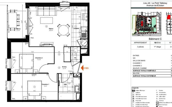 Appartement à vendre    3 pièces •  Saint-Paul-lès-Dax