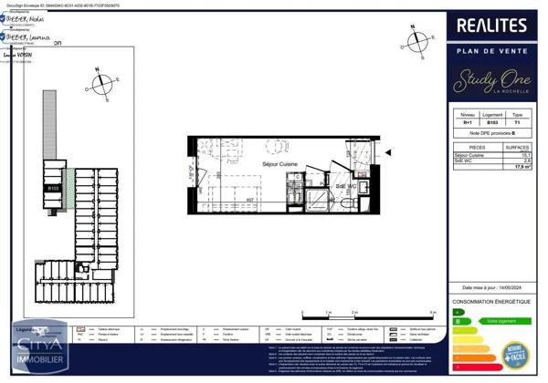 Appartement à louer 1 pièce 17.9m² La Rochelle (17000)