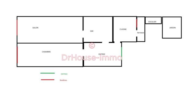 Appartement à vendre 3 pièces de 53 m²