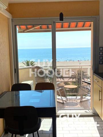 À louer à l'année ? Studio meublé avec balcon et vue mer à Canet Sud