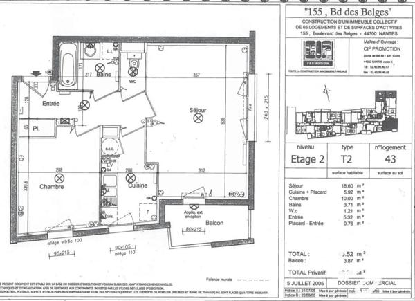 Appartement à louer à Nantes (44300)