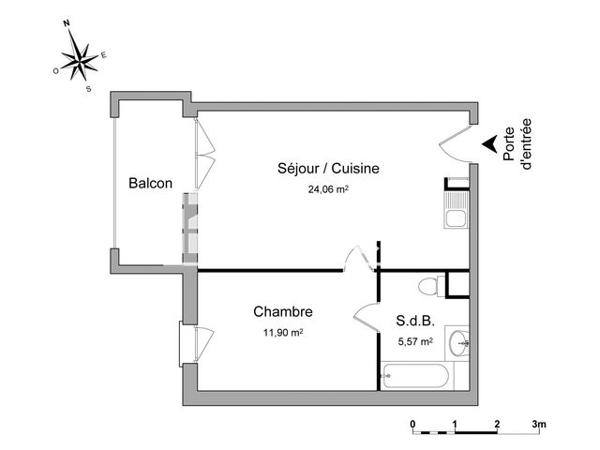 Location Appartement 2 pièces 41.53 m² - 55 RUE BOURDIGNON Saint Maur Des Fosses 94100