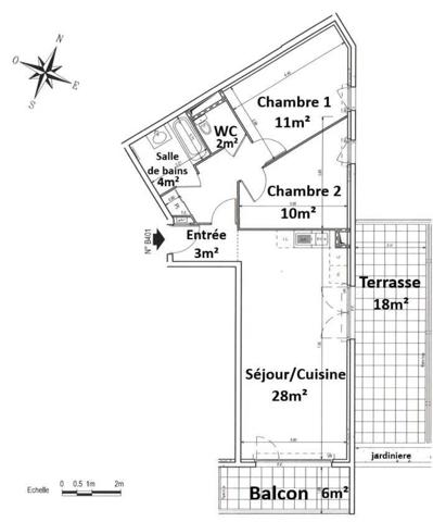 06000 NICE – APPARTEMENT 3 PIÈCES AVEC DOUBLE TERRASSE ET PARKING – QUARTIER MADELEINE