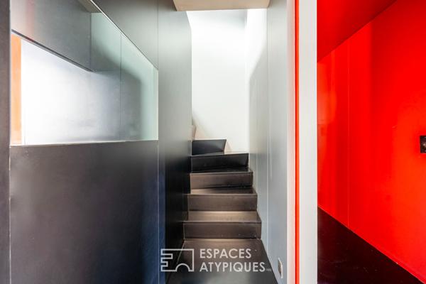 Loft traversant au dernier étage avec ascenseur