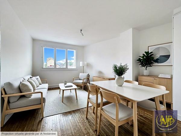 Appartement à vendre Nantes - 3 pièces, 52m² avec 2 chambre(s) à 161 000€ - AJP Immobilier Nantes Saint-Donatien