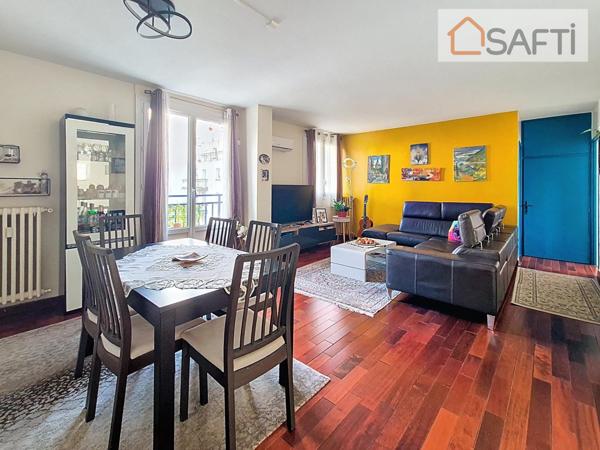 A 12 min du RER, très au calme, joli T3 avec séjour de 27 m²