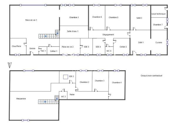 Propriété rénovée avec studio et maison à rénover