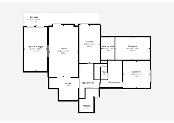Appartement
         3 pièces
        - 96 m² 289 000 € *