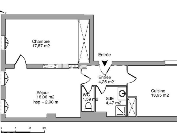 Location Appartement 2 pièces 60.2 m² - 22 RUE DU MARECHAL FOCH Perpignan 66000