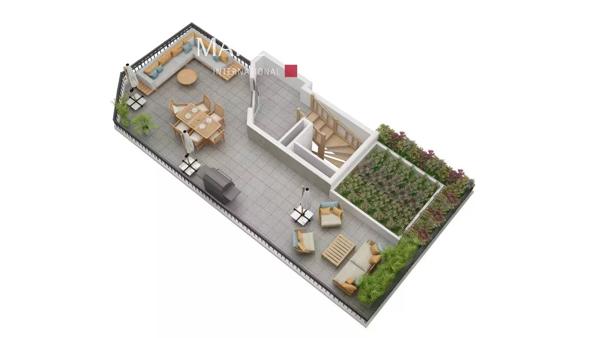LEVALLOIS – appartement de luxe neuf 5 pièces en duplex, avec terrasse rooftop et vue panoramique