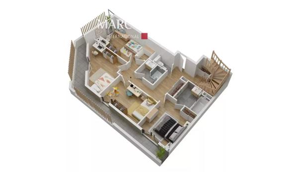 LEVALLOIS – appartement de luxe neuf 5 pièces en duplex, avec terrasse rooftop et vue panoramique
