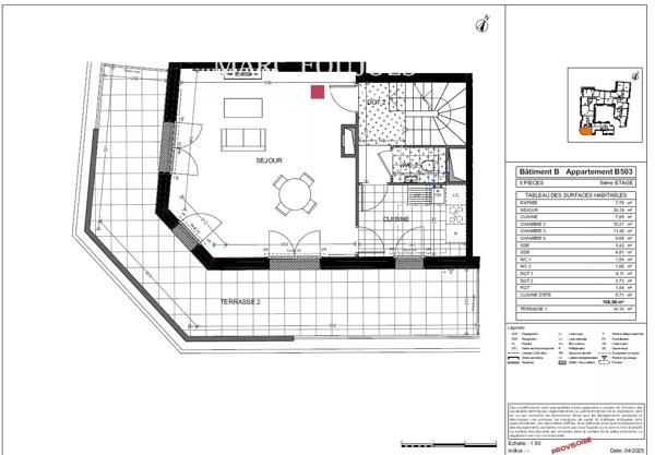 LEVALLOIS – appartement de luxe neuf 5 pièces en duplex, avec terrasse rooftop et vue panoramique