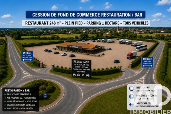 Restaurant à vendre 245 m² Saint-Loup-du-Dorat