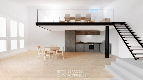 Loft avec jardin à aménager en hyper centre de Vincennes