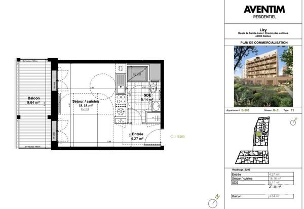 Appartement à vendre 1 pièce 27 m² Nantes