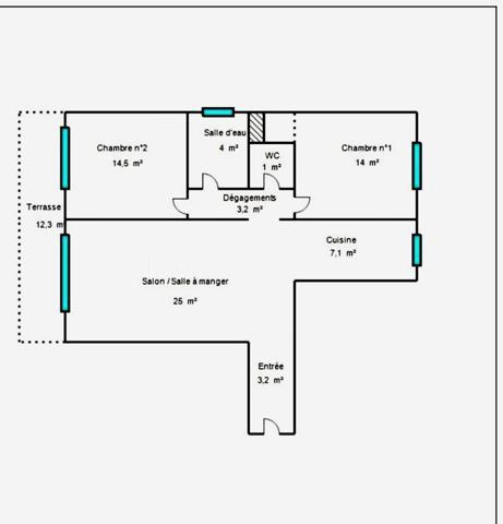 Appartement de 72 m²