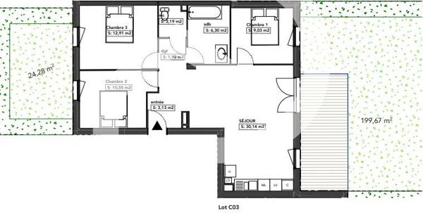 Appartement 3 pièces 66 m2