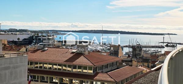 CENTRE CANNES 3 PIECES 95 M2 DERNIER ETAGE VUE MER