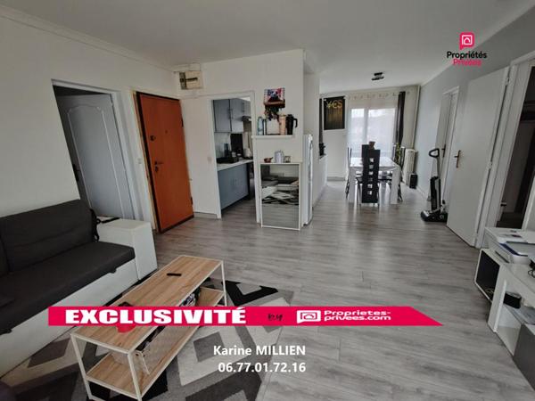 DREUX 28100 Appartement de type T4 - 3 chambres - Terrasse - Cave - Garage - 106 000  HAI