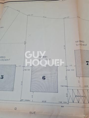 Terrain constructible de 847 m2
