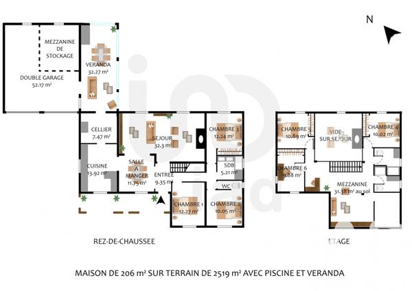 Maison à vendre 9 pièces 206 m² Belberaud