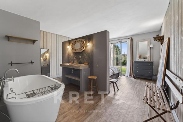 Élégante maison en pierre avec vue