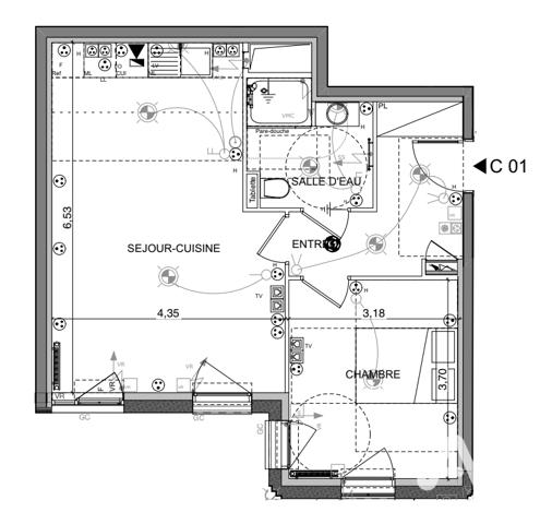 Appartement à vendre 2 pièces 50 m² Antony