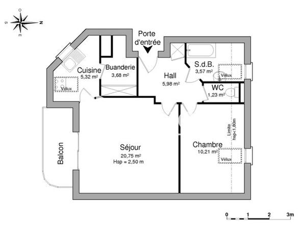 Location Appartement 2 pièces 50.74 m² - 18 A RUE DES CORDIERS Lannion 22300