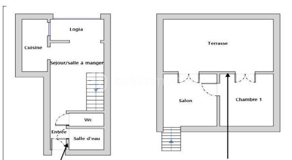 Duplex de 47,96 m²