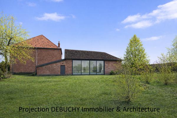 Laventie (62840) Bâtisse type Fermette - 240m² + 60m² - LIMITE FLEURBAIX