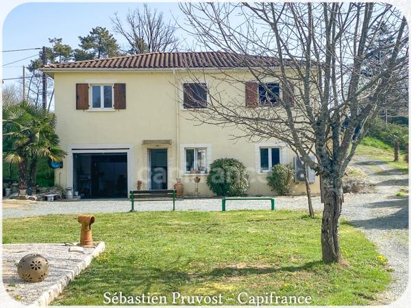 Dpt Dordogne (24), à vendre proche de THIVIERS plain-pied 3 chambres sur sous-sol P8 de 177 m² - Terrain de 2142 m² - Studio Indépendant