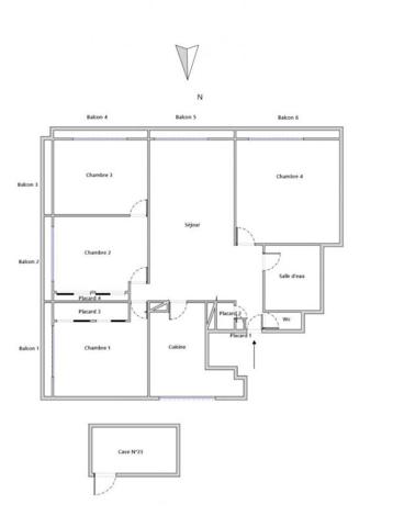 Marseille (13001) - BOURSE - VIEUX PORT - T4/5 lumineux - 91 m2 - Vue Panoramique et balcons