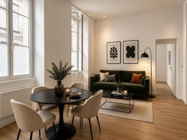 Élégant T2 rénové de 40 m² dans immeuble en pierre – À deux pas de la place Amédée Larrieu